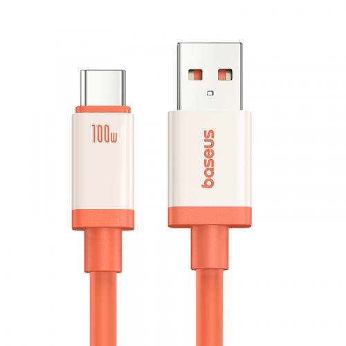 Cablu Date si Incarcare USB-A - USB-C Baseus Zero Degree Series, 100W, 2m, Rosu