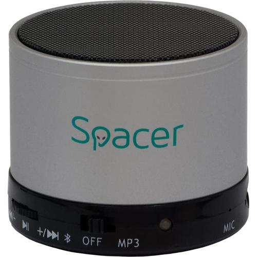 Boxa Portabila Spacer Topper, 3W, Bluetooth (Argintiu)