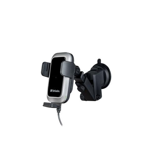 Suport Auto Wireless, Verbatim FWC-03 Pro Qi, Super fast charger, USB Type-C, 15W (Negru)