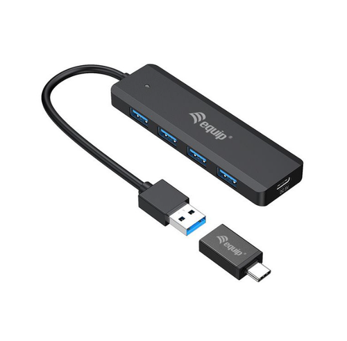 Hub Equip 128959, 4x USB (Negru)