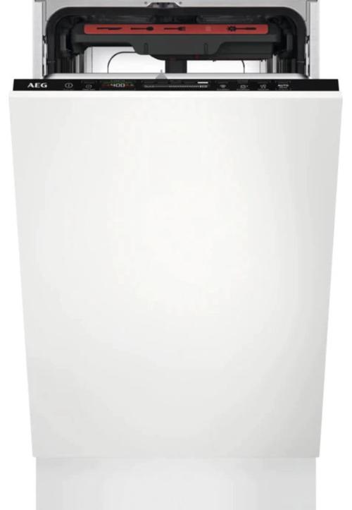 Masina de spalat vase incorporabila AEG Slim Maxiflex FSE73507P, 10 seturi, 7 programe, AirDry, Motor Inverter, Quick Select, SatelliteClean, Clasa D (Alb)