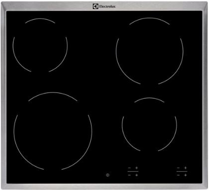 Plita incorporabila ELECTROLUX EHF6240XXK, Electrica, Vitroceramica, 4 Zone de gatit, Touch control, 60 cm (Negru)