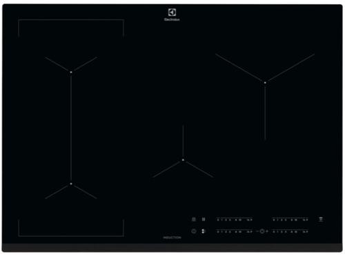 Plita incorporabila Electrolux EIV734, Inductie, 4 zone de gatit, Touch control, 71 cm (Negru)