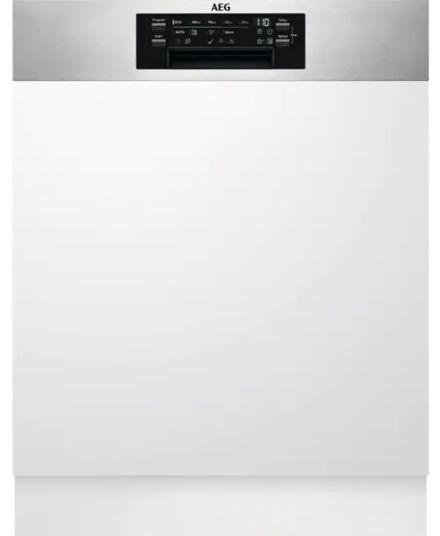 Masina de spalat vase semi-incorporabila AEG FEE84706PM, 15 seturi, 9 programe, Clasa C, AirDry, SprayZone, Afisaj digital, Motor Inverter, SatelliteClean, 60 cm (Alb)