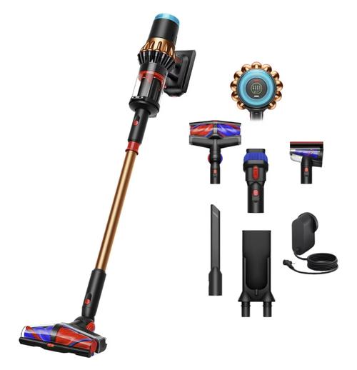 Aspirator vertical fara fir Dyson V16 Piston Animal™ 492963-01, Autonomie 70 minute, Recipient 1.3 l, Ecran LCD, Filtru HEPA, 900 W (Negru/Maro)