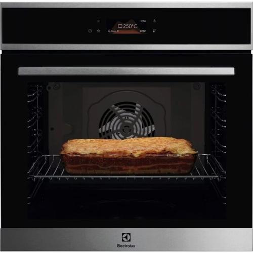 Cuptor incorporabil Electrolux LOE8F38X, Electric, Autocuratare catalitica, Control touch, 99 de programe predefinite, Inchidere amortizata a usii, volum net 72 L, Clasa A+ (Negru/Inox)