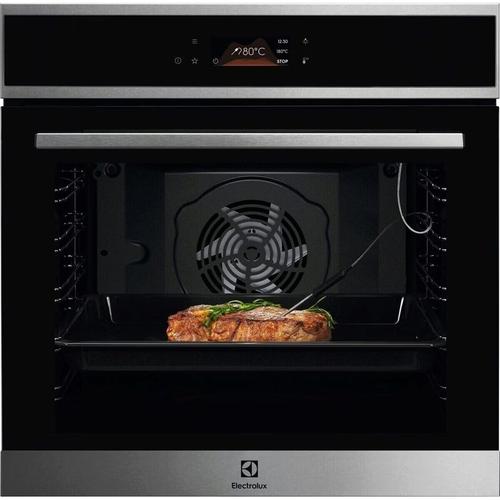 Cuptor incorporabil Electrolux LOE8P39X, Electric, Autocuratare pirolitica, Control touch, 171 de programe predefinite, Senzor gatire, Inchidere amortizata a usii, Volum net 72 L, Clasa A+ (Negru/Inox)