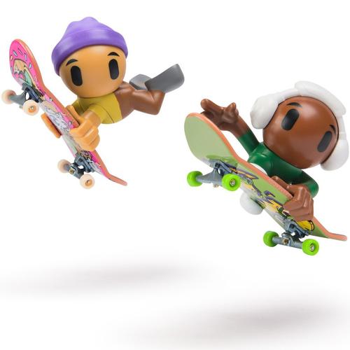 Set 2 Tech Dech Sk8 Crew - Placa si figurina 9.6 cm, Casca mov si casti albe