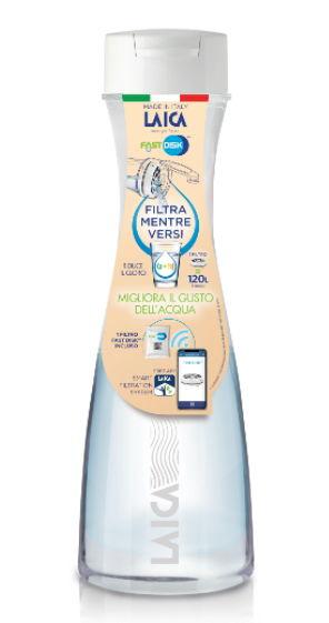Carafa din sticla Laica GlaSSmart, 1.1 L, Indicator Eco de schimbare filtru (Transparent)