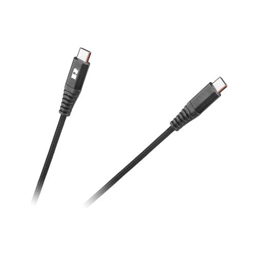 Cablu USB tip C - USB tip C,  100 cm, Rebel RB-6003-100-B