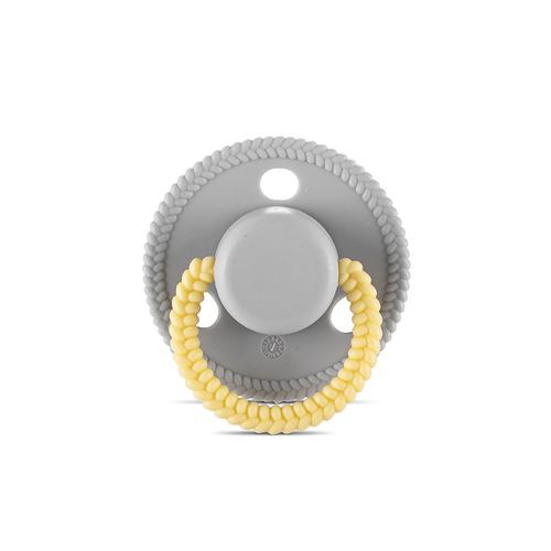Suzeta forma rotunda Lorelli, silicon moale, 0 luni+, Gri