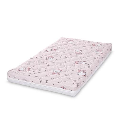 Saltea mobilier Lorelli Havana, 62 x 110 x 10 cm, cocos si spuma elastica, Roz