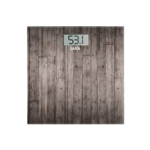 Cantar de persoane, Laica, PS1065N, 180 kg, Model lemn (Maro)
