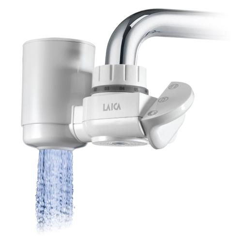 Filtru de apa cu fixare pe robinet Laica HydroSmart R60 Metal Stop, 3 functii, filtru 1200L (Alb)