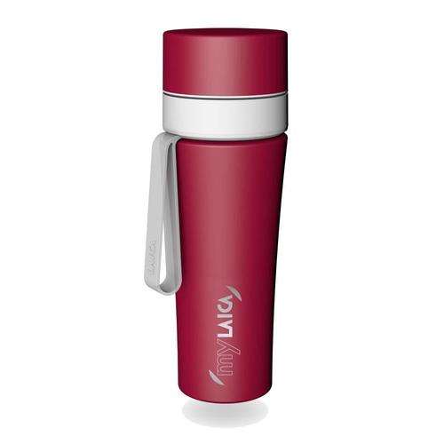 Sticla cu filtru de apa My Laica BR70B00 fast disc system, curea, 0,55 l (Visiniu)