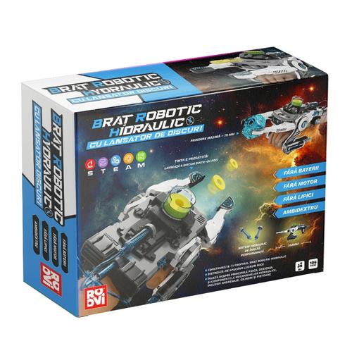 Brat robotic hidraulic D-Toys, cu lansator de discuri cu 106 piese