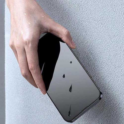 Folie Sticla Lemontti LEMFSPFIXVIIAN Privacy Full Fit pentru Apple iPhone Air (Transparent/Negru)