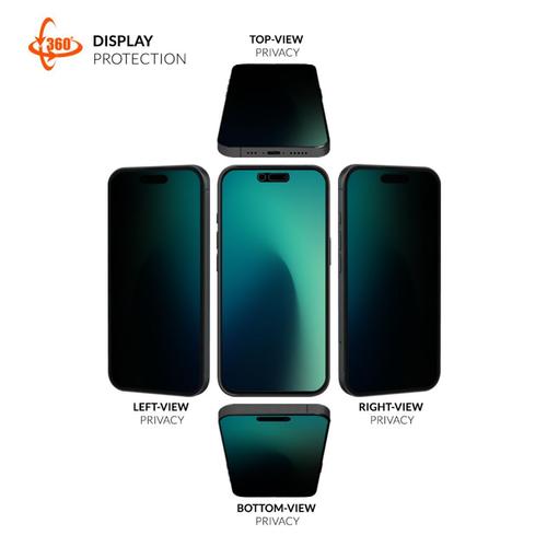 Folie Sticla Privacy Eiger  Mountain Edge 360 GRS pentru iPhone 17 / iPhone 17 Pro / 16 Pro