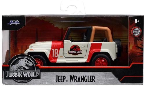 Masinuta metalica Jurassic World Jeep Wrangler, Scara 1 la 32