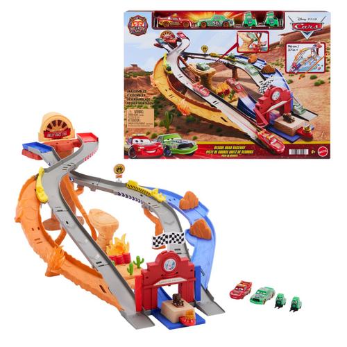 Set de joaca cu masinute metalice Cars Race And Rescue