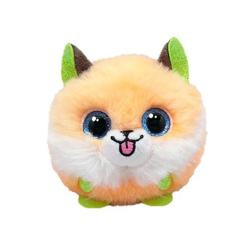 Jucarie de plus TY 8cm Beanie Balls Sherbet Vulpea, Portocaliu