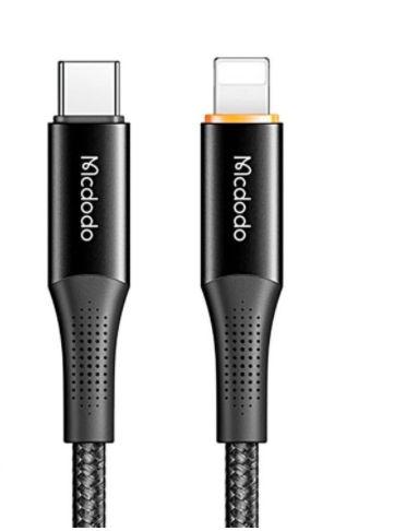 Cablu de date Mcdodo CA-9962, Fast Charging, USB Type-C - Lightning, PD 20W, 1.8m (Negru)