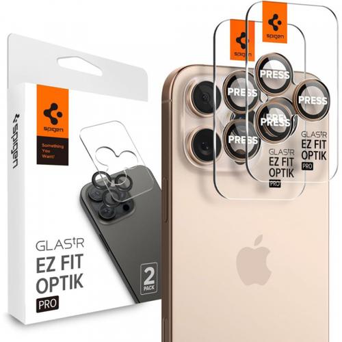 Folie de protectie Camera Spate Spigen GlastR EZ FIT Optik Pro pentru Apple iPhone 16 Pro, Sticla Securizata, Set 2 bucati