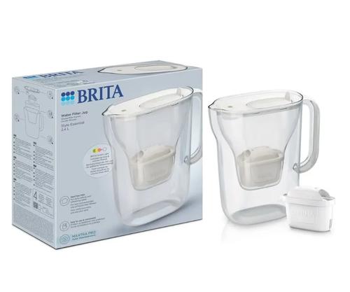 Cana filtranta Brita Style Essential 140700, 2.4 L, filtru Maxtra Pro, indicator Smart Light, design modern