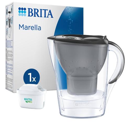 Cana filtranta BRITA Marella 125257, 2.4 L, Cartus Maxtra Pro (Gri)