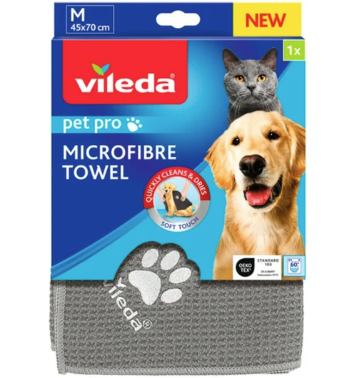 Prosop din microfibra Vileda Pet Pro pentru animale de companie, marime M