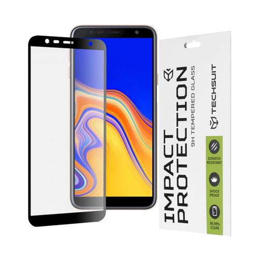 Folie de protectie Ecran Techsuit pentru Samsung Galaxy J6+ J610 / J4 Plus (2018) J415, Sticla Securizata, Full Glue, 111D