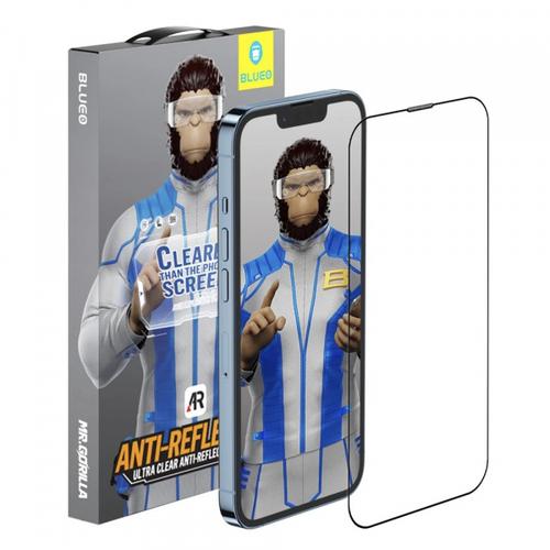 Folie de protectie Ecran Blueo Anti-Reflective HD pentru Apple iPhone 14 Plus / 13 Pro Max, Sticla Securizata, Full Glue