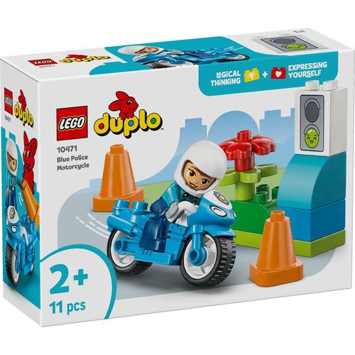LEGO® DUPLO Town - Motocicleta albastra de politie 10471, 11 piese