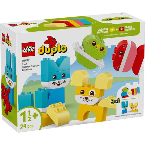 LEGO® DUPLO My First - Animalute de companie creative 3 in 1 10477, 24 piese