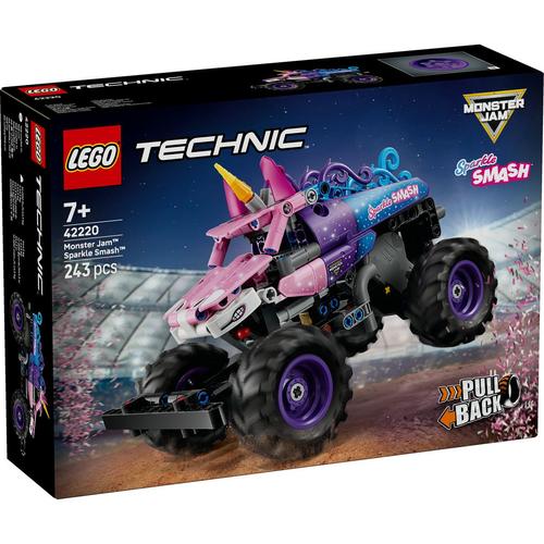 LEGO® Technic - Monster Jam™ Sparkle Smash™ cu motor cu arc 42220, 243 piese
