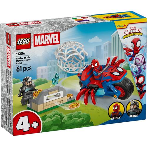 LEGO® Spidey - Spidey pe motocicleta vs Rhino 11206, 61 piese