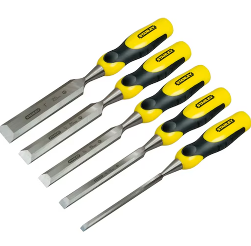 Set 5 dalti Stanley DynaGrip 6, 10, 15, 20, 25 mm (Galben/Negru)