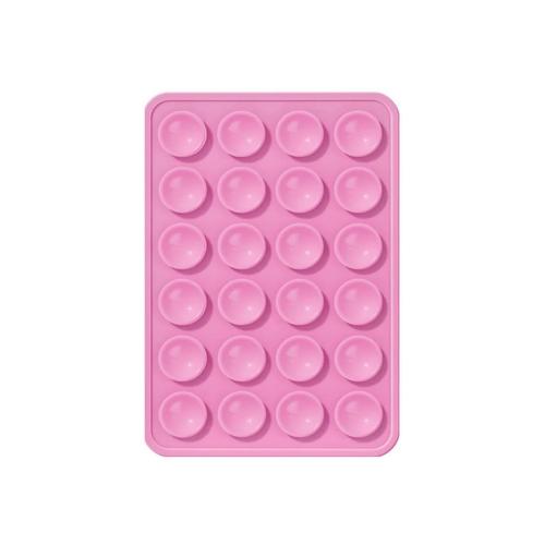 Suport Silicon Lemontti Duo cu ventuze pentru telefon, Fuchsia