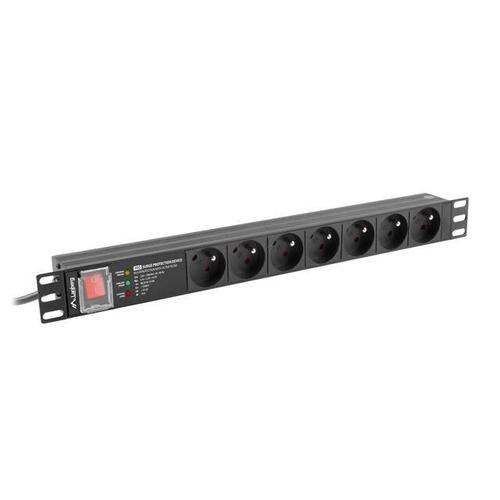 Prelungitor Lanberg PDU 7x Schuko, 16 A, 4000 W (Negru)