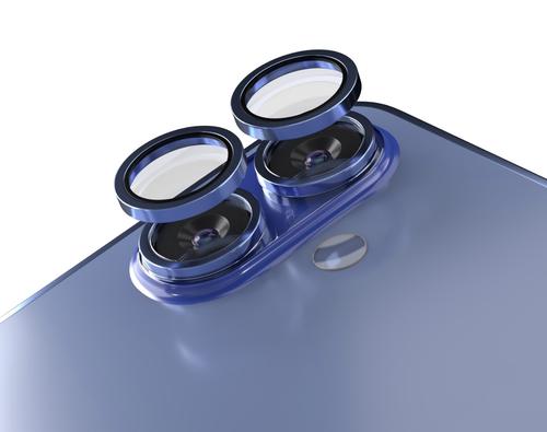 Folie de protectie Camera Spate Etteri pentru Apple iPhone 16 Plus / 16, Sticla Securizata, Albastra