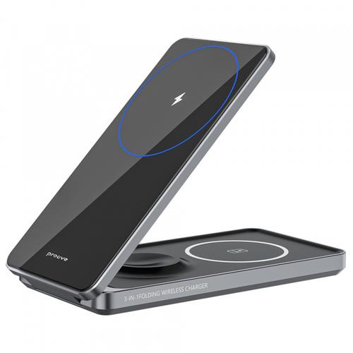 Incarcator Retea Wireless Proove Metal Edge 3in1, 15W, 1.67A, WSME15010003 (Gri)