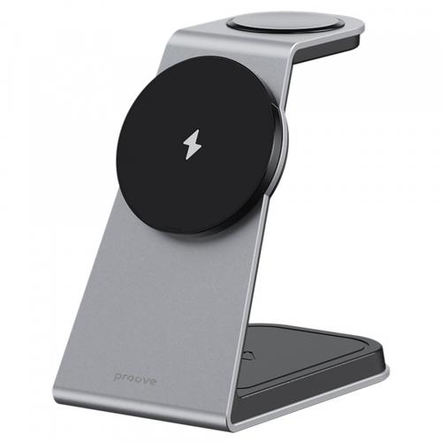 Incarcator Retea Wireless Proove Omni Power 3in1, 15W, 1.67A, WSOP15020003 (Gri)