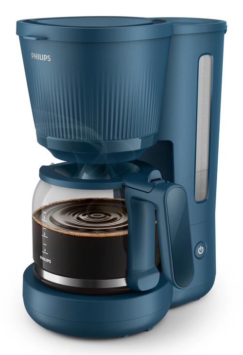 Cafetiera Philips HD7411/70, Rezervor 1.32 l, Cana 1.25 l, 1080 W, 10 cesti (Albastru)