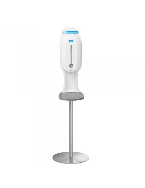 Dozator dezinfectant cu senzor Limpio DD 111 cu stand INOX (Alb)