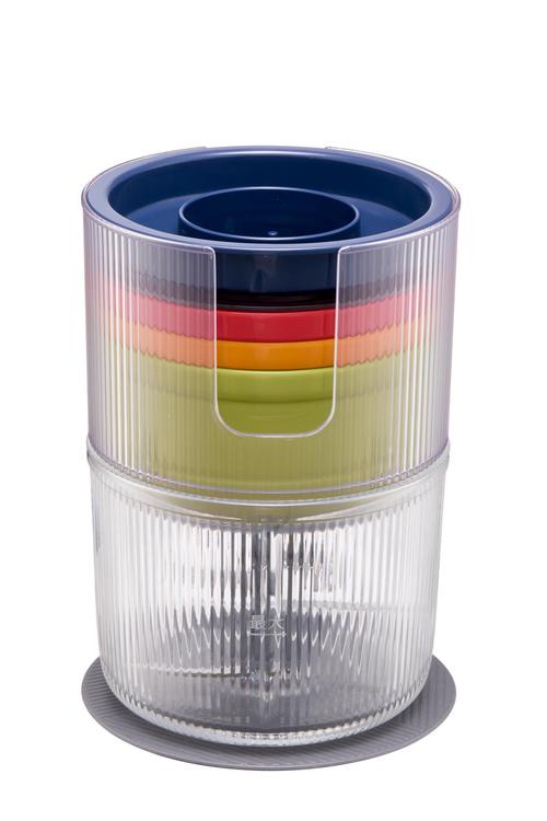 Mini tocator Morphy Richards MFP3001, 180 W, 3 boluri 380/400/420/1000 ml (Albastru)