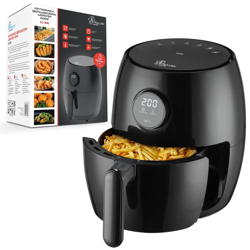 Friteuza cu aer cald Extralink Smart Life Air Fryer SJ-200, 2 l, 1000 W (Negru)