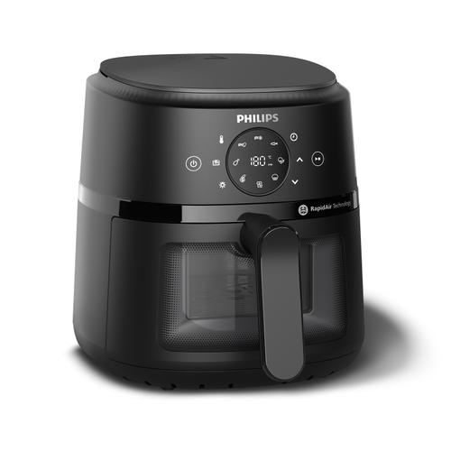 Friteuza cu aer cald Philips NA210/00, 3.2 l, 1300 W, 9 programe, Termostat reglabil 60-200 C, Timer, Control touch (Negru)