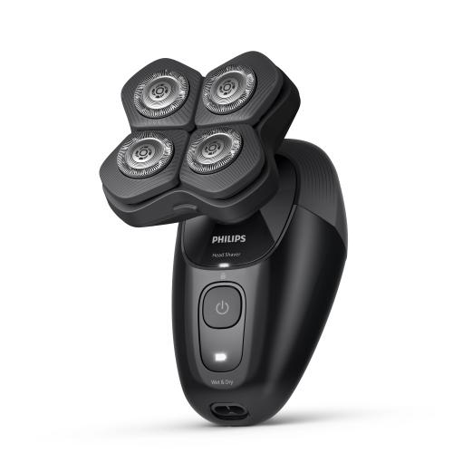 Aparat de ras electric pentru cap Philips Seria 5000 HS5980/15, Autonomie 60 minute, Umed&Uscat, Senzor PowerAdapt, Cap flexibil 360 (Negru)