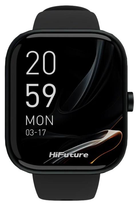 Smartwatch HiFuture LUME, carcasa aluminiu, Apeluri Bluetooth, pana la 7 zile autonomie, 1 ATM (Negru)