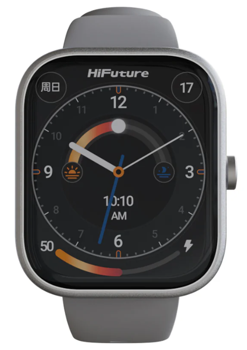 Smartwatch HiFuture LUME, carcasa aluminiu, Apeluri Bluetooth, pana la 7 zile autonomie, 1 ATM (Argintiu)